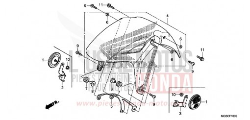KOTFLUEGEL, VORNE NC700DD de 2013